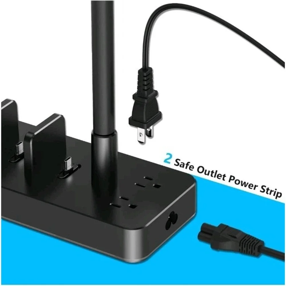 RGB Headset Holder with 6 USB C Charger Compatible with Switch/Phone/PS5